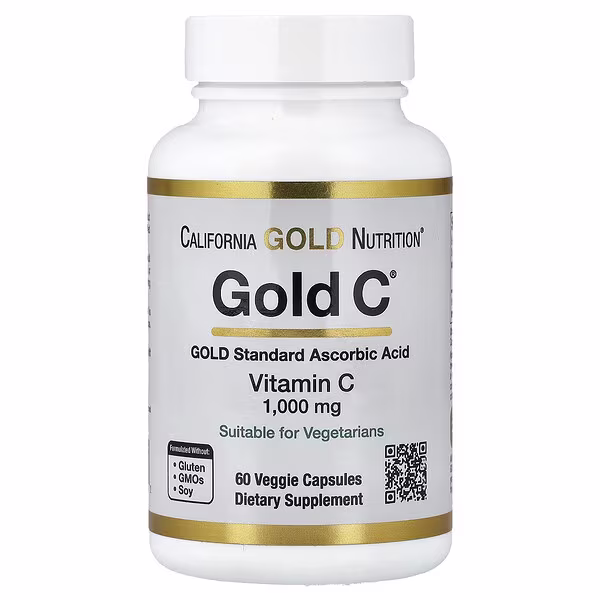 California Gold Nutrition Gold C™ Vitamine C 1000 mg – 60 Capsules Végétales
